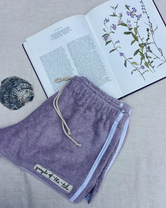 Towelling Shorts - lavender